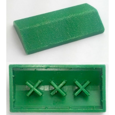 green minitalia slope 33 2 x 4 double with bottom x supports