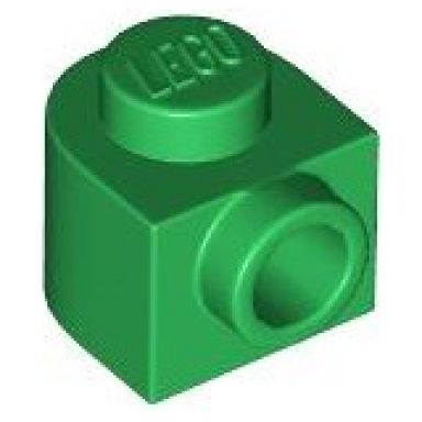 green brick round 1 x 1 x 2 3 half circle extended with stud on side