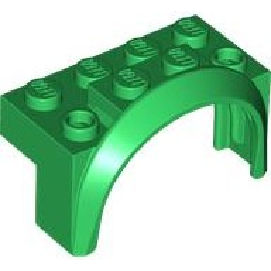 green vehicle mudguard 4 x 2 1 2 x 2 with arch round