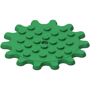 plate round 6 x 6 gear 14 tooth