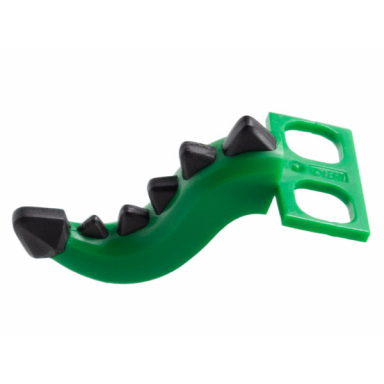 green minifigure costume tail dragon with black spikes pattern