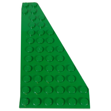 green wedge plate 7 x 12 wing left