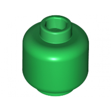 green minifigure head plain