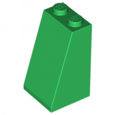 green slope 75 2 x 2 x 3 - solid studs