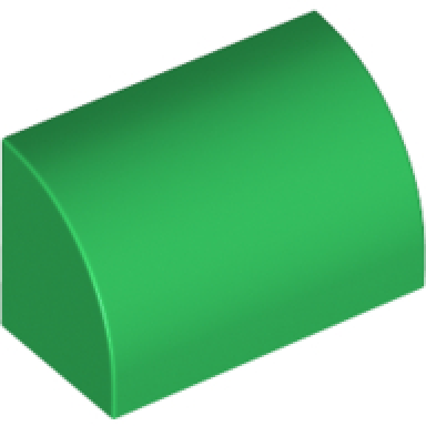 green slope curved 1 x 2
