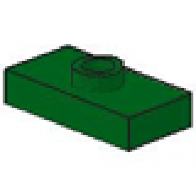 green plate modified 1 x 2 with 1 stud jumper undetermined type