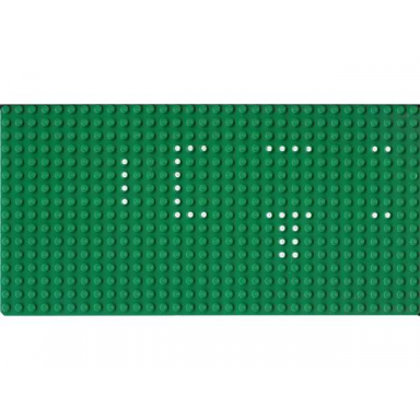 green baseplate 16 x 32 with set 356 540 dots pattern