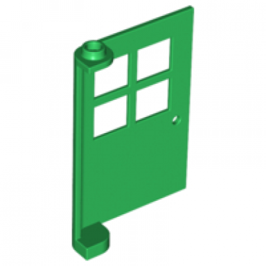 green door 1 x 4 x 5 with 4 panes