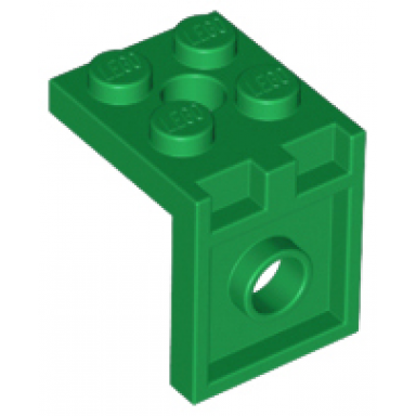 green bracket 2 x 2 - 2 x 2 with 2 holes