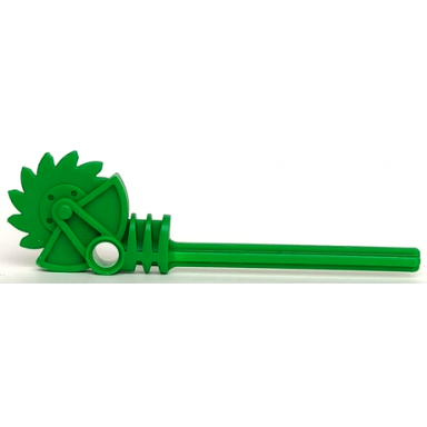 green bionicle weapon long axle circular saw staff with pin hole