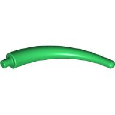 green dinosaur tail end section horn