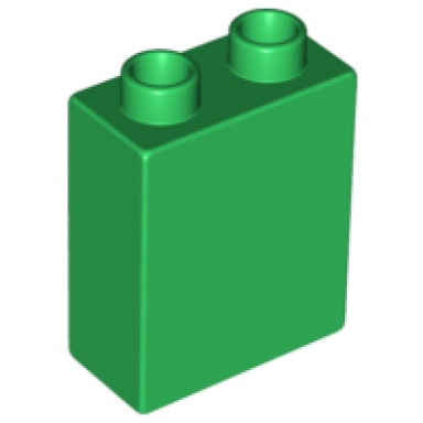 green duplo brick 1 x 2 x 2
