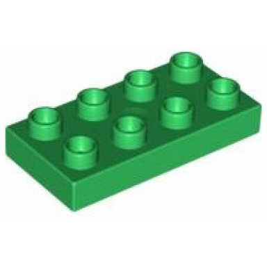 green duplo plate 2 x 4 x 1 2 thick