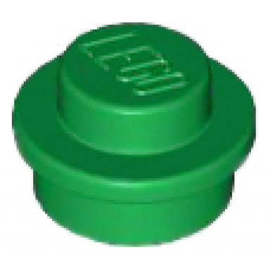 green plate round 1 x 1