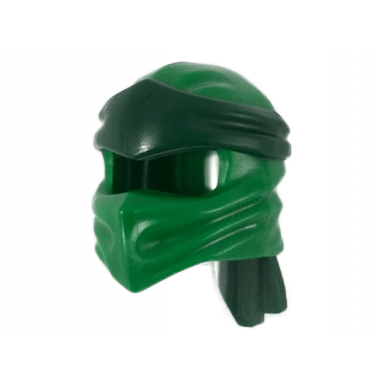 green minifigure headgear ninjago wrap type 4 with molded dark green headband pattern
