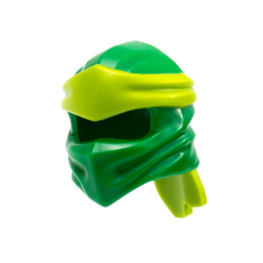 green minifigure headgear ninjago wrap type 4 with molded lime headband pattern