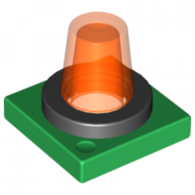 duplo revolving-style safety light base with trans-neon orange light