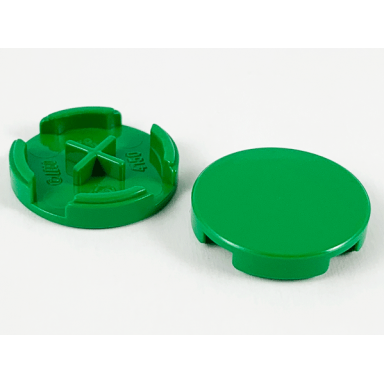 green tile round 2 x 2