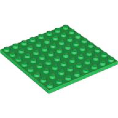 green plate 8 x 8