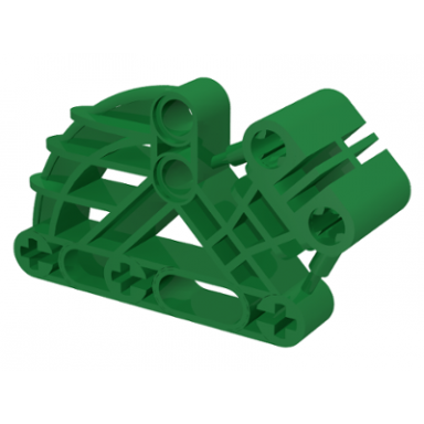 green bionicle bohrok rib cage liftarm 2 x 4 x 7 angled