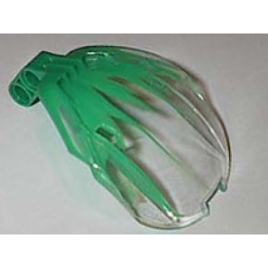 green bionicle bohrok windscreen 4 x 5 x 7 with marbled trans-clear pattern
