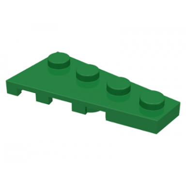 green wedge plate 4 x 2 right