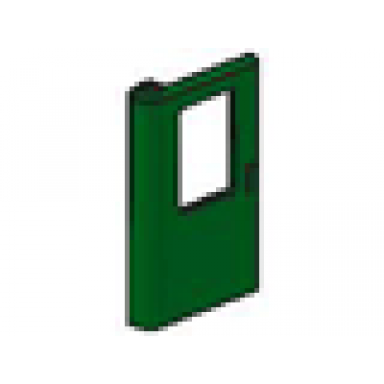 green door 1 x 4 x 5 train left thin support at bottom