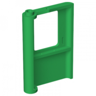 green door 1 x 4 x 5 train right thin support at bottom