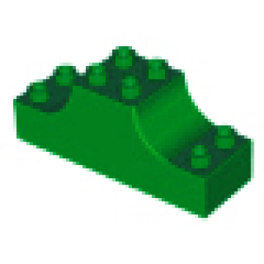 green duplo brick 2 x 6 x 2 arch inverted double