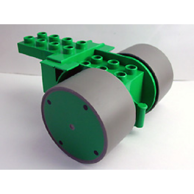 green duplo steamroller base rear roller wheels roley