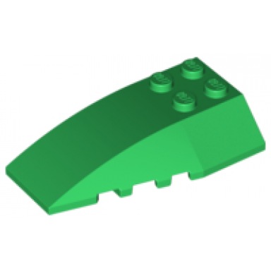 green wedge 6 x 4 triple curved
