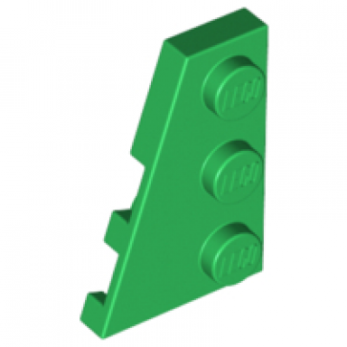 green wedge plate 3 x 2 left