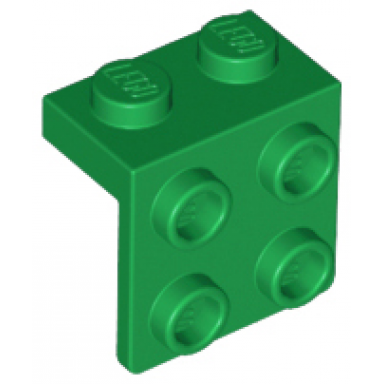 green bracket 1 x 2 - 2 x 2