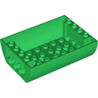green slope curved 6 x 8 x 2 inverted double