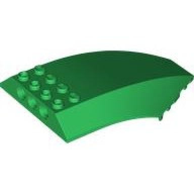green windscreen 10 x 6 x 2 curved