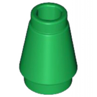 green cone 1 x 1 with top groove