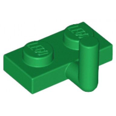 green plate modified 1 x 2 with bar arm up horizontal arm 5mm