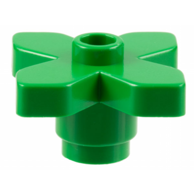 green plant flower 2 x 2 leaves - angular