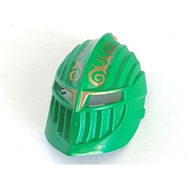 green large figure visor rascus with gold pattern