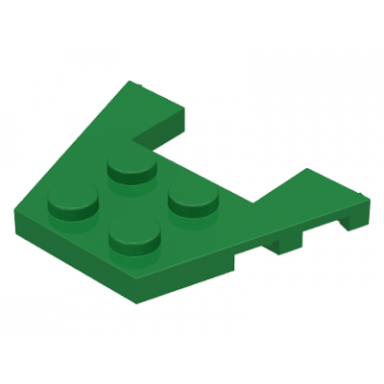 green wedge plate 3 x 4 with stud notches