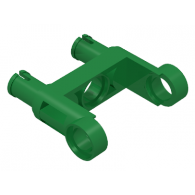 green technic pin connector toggle joint smooth double with 2 pins