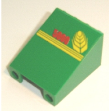 green windscreen 3 x 4 x 4 inverted with red 5000 wheat spike and 3 horizontal yellow lines pattern left side sticker - set 7636