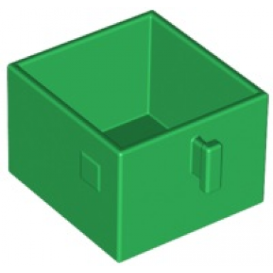 green duplo furniture drawer 2 x 2 with pull handle