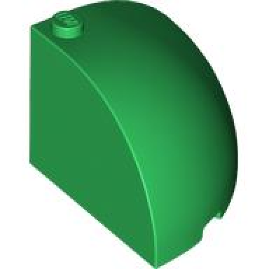 green brick round corner 4 x 4 x 2 2 3 dome top