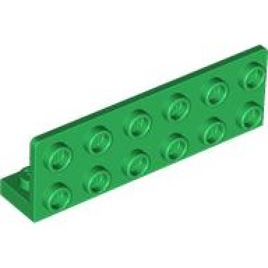 green bracket 1 x 6 - 2 x 6 inverted with 1 x 4 cutout