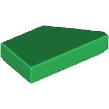 green tile modified 1 x 2 wedge left