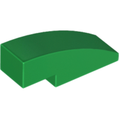 green slope curved 3 x 1