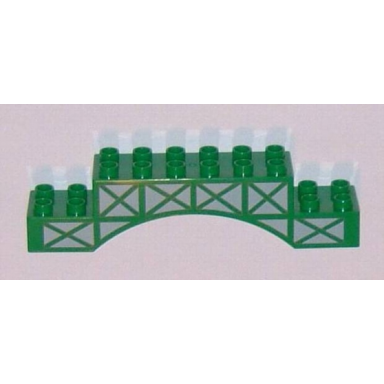 green duplo brick 2 x 10 x 2 arch with girder pattern