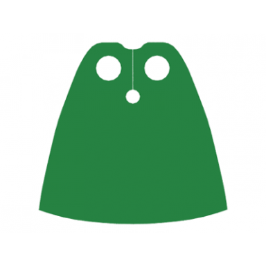 green minifigure cape cloth standard - traditional starched fabric - 4.0cm height