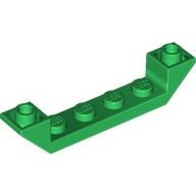 green slope inverted 45 6 x 1 double with 1 x 4 cutout
